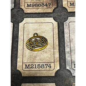 Vintage Gold Music Note Pendant Charm Elegant Jewelry Accent